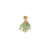 Gold Plated Colourful Kundan Polki Necklace Set With Earrings