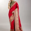 Red Dola Silk Paithani Inspired Saree
