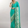 Aqua Blue Dola Silk Paithani Saree