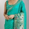 Aqua Blue Dola Silk Paithani Saree