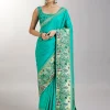 Aqua Blue Dola Silk Paithani Saree