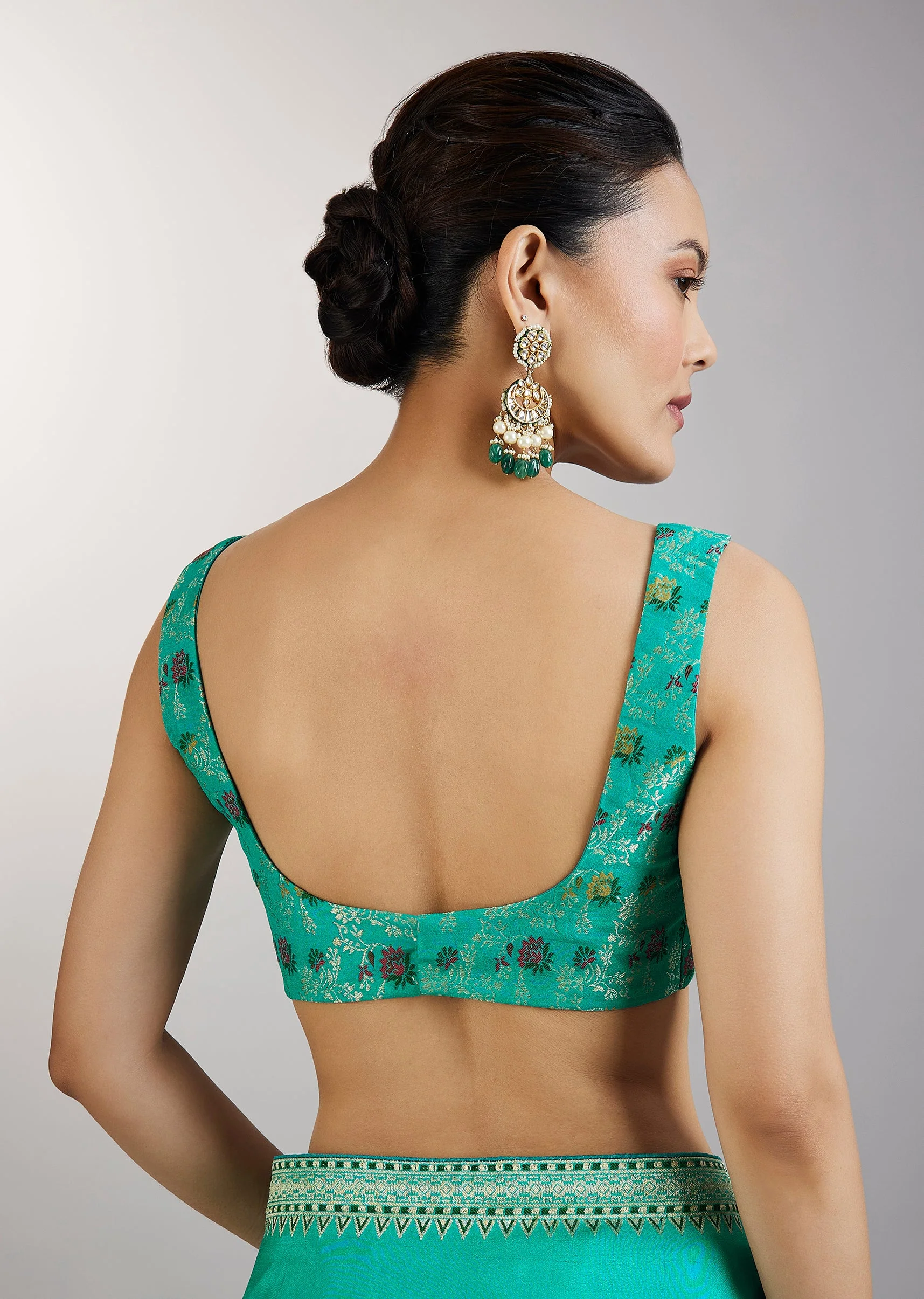 Aqua Blue Dola Silk Paithani Saree