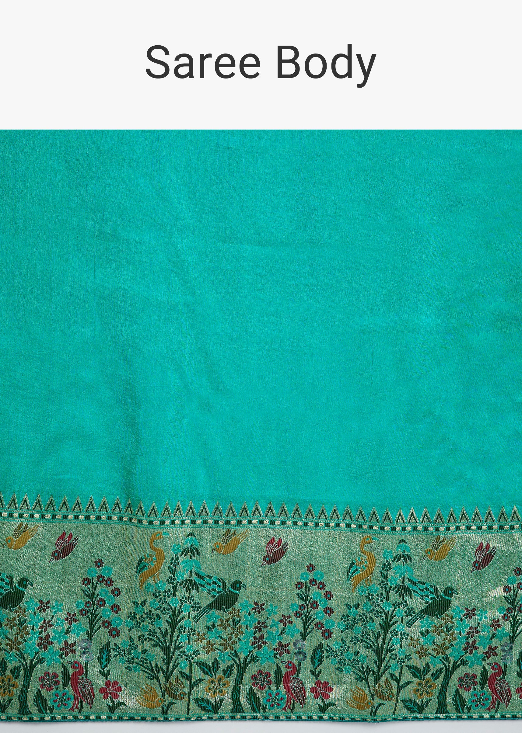 Aqua Blue Dola Silk Paithani Saree