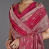 Rani Pink Jacquard Dola Silk Saree With Animal Butti