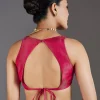 Rani Pink Jacquard Dola Silk Saree With Animal Butti