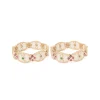 Gold Bangles With Pearls And Pink Green Gemstones