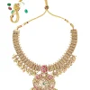 Gold Plated Short Necklace Set With Earrings