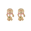 Gold Plated Short Necklace Set With Earrings