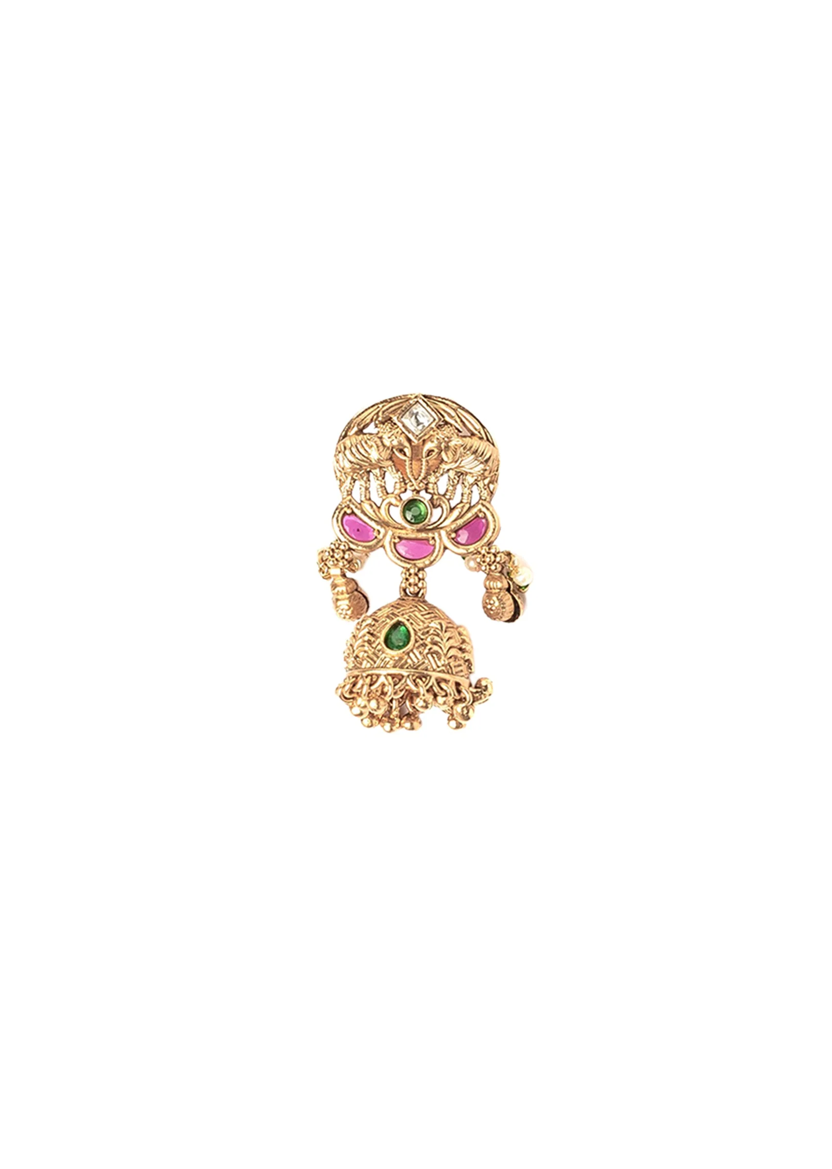 Gold Plated Short Necklace Set With Earrings