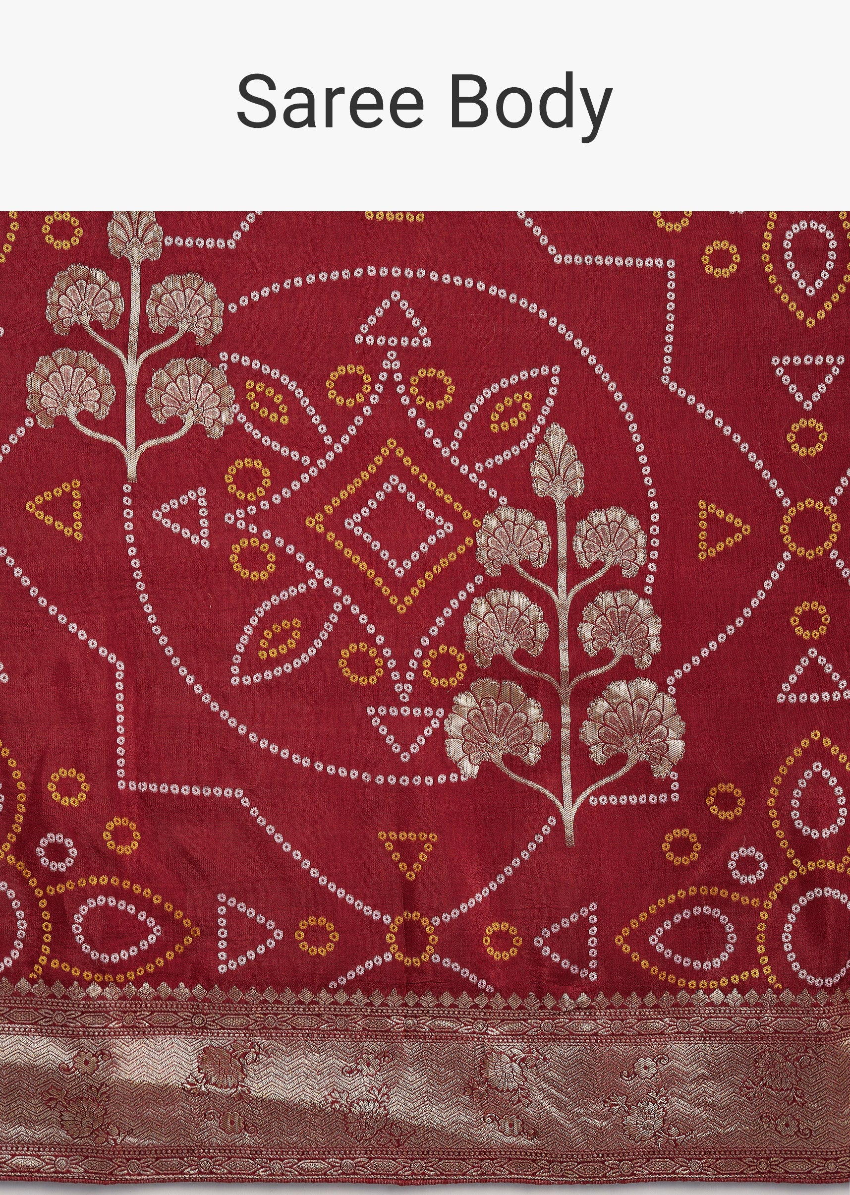 Maroon Dola Silk Saree