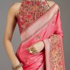 Blush Pink Dola Silk Saree