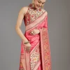 Blush Pink Dola Silk Saree