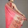 Blush Pink Dola Silk Saree
