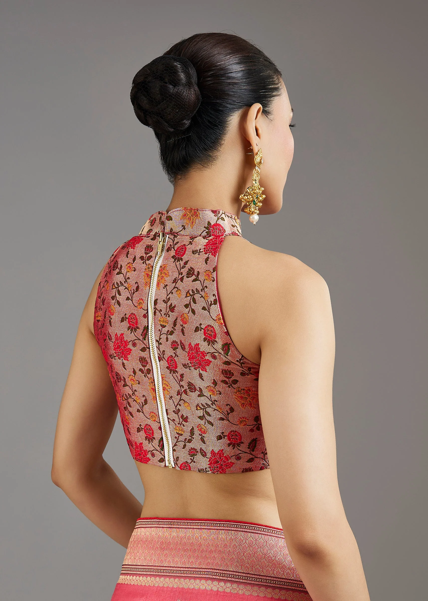Blush Pink Dola Silk Saree