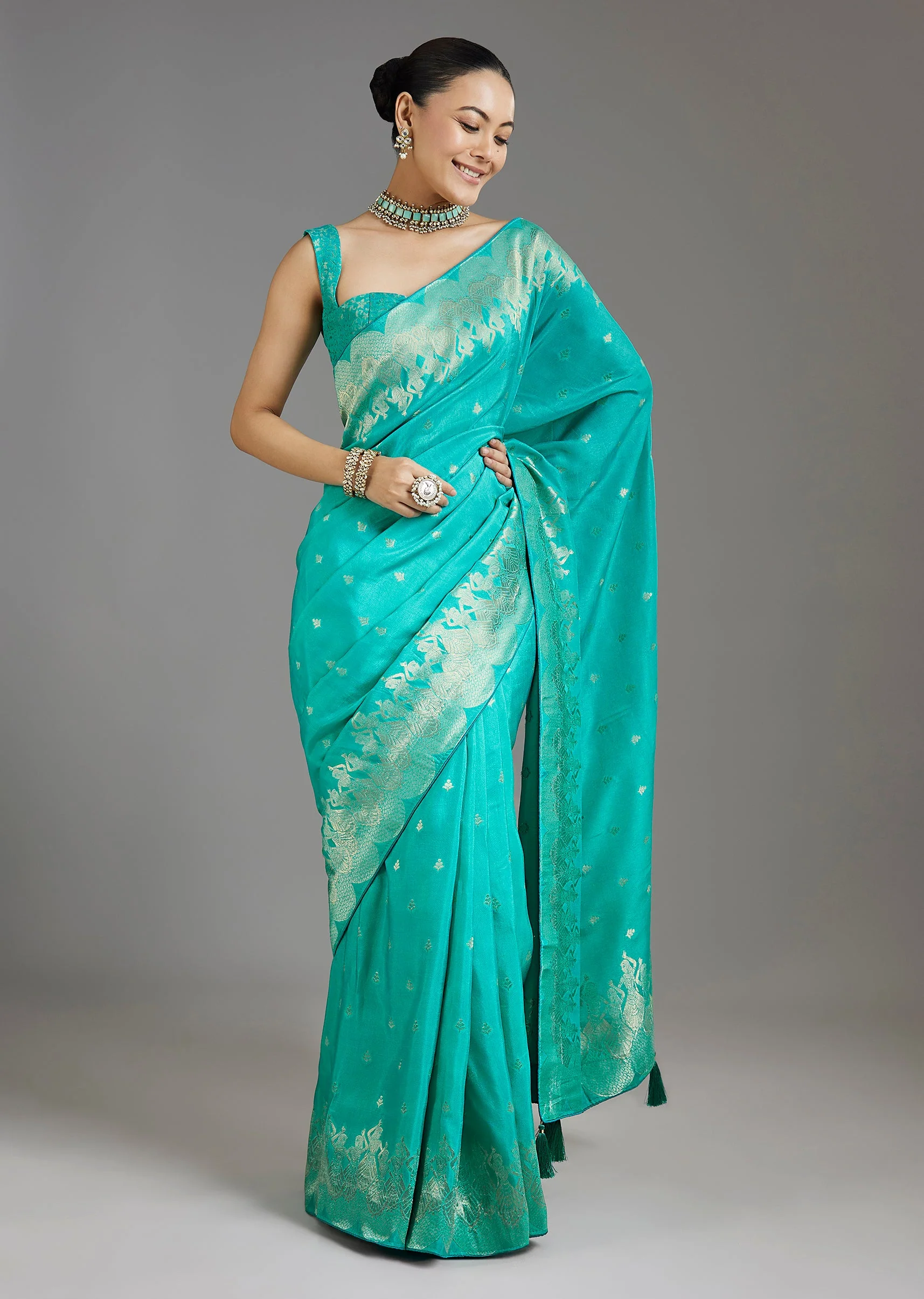 6355-aqua-blue-dola-silk-saree-1.webp Aqua Blue Dola Silk Saree
