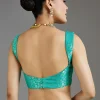 Aqua Blue Dola Silk Saree