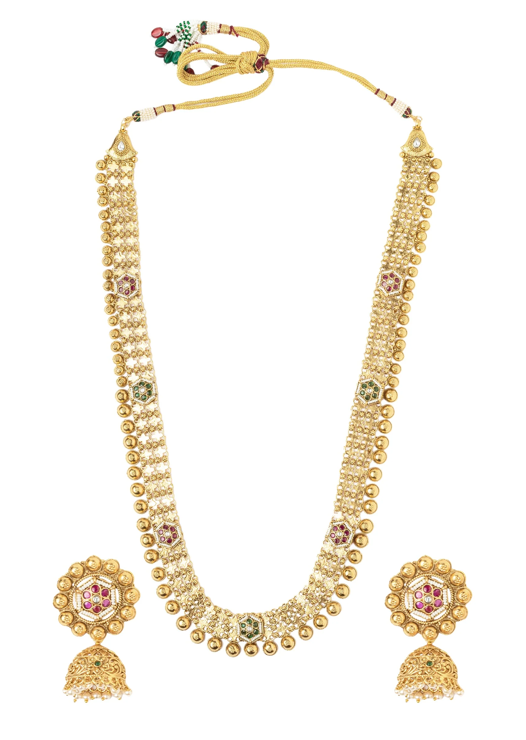 636-gold-plated-long-necklace-set-with-earrings-1.webp Gold Plated Long Necklace Set With Earrings