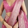 Onion Pink Dola Silk Jacquard Saree