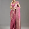 Onion Pink Dola Silk Jacquard Saree