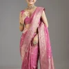 Onion Pink Dola Silk Jacquard Saree