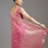Onion Pink Dola Silk Jacquard Saree