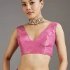 Onion Pink Dola Silk Jacquard Saree