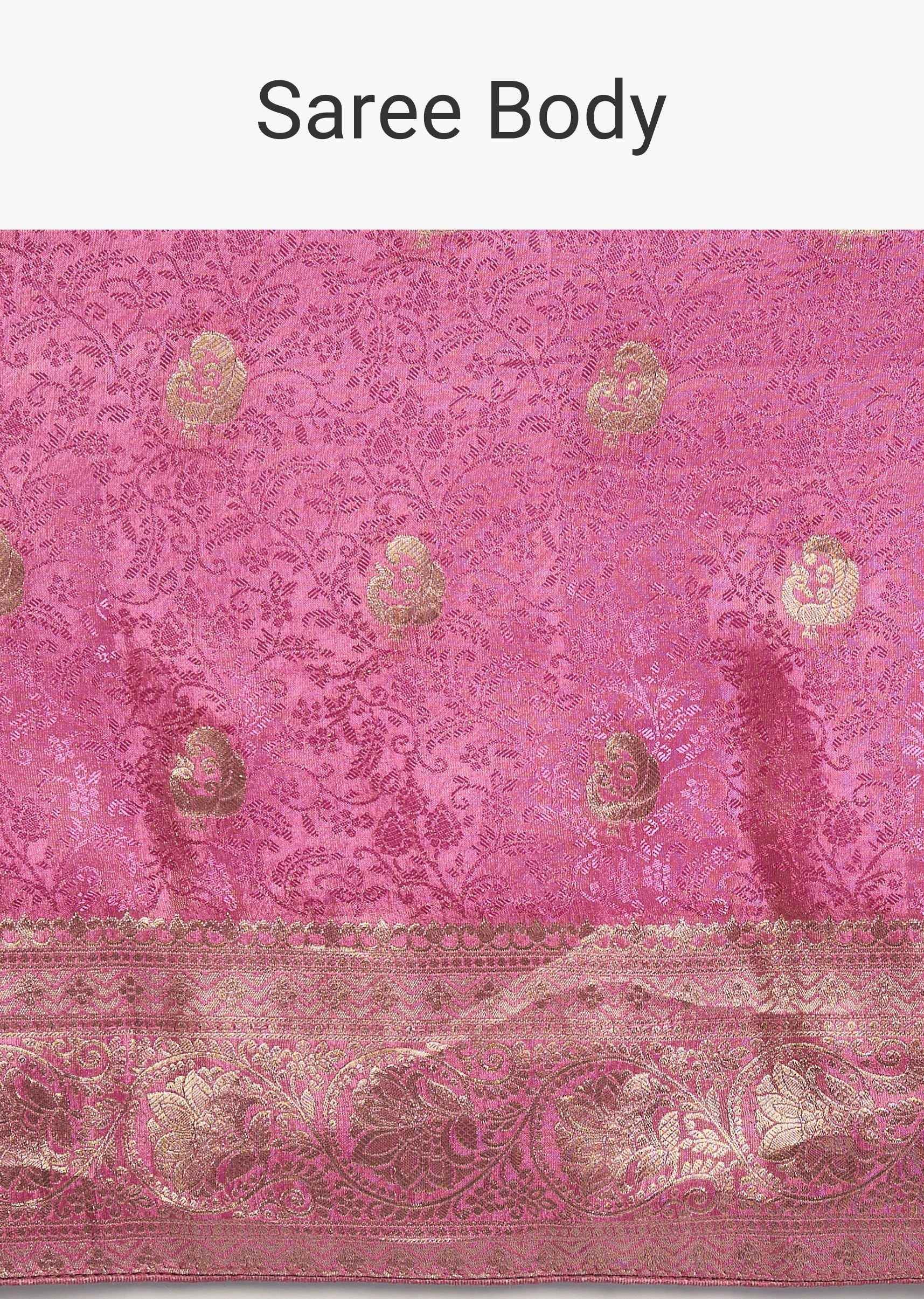 Onion Pink Dola Silk Jacquard Saree