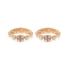Gold Bangles With Floral Motifs And Ruby Emerald Stones