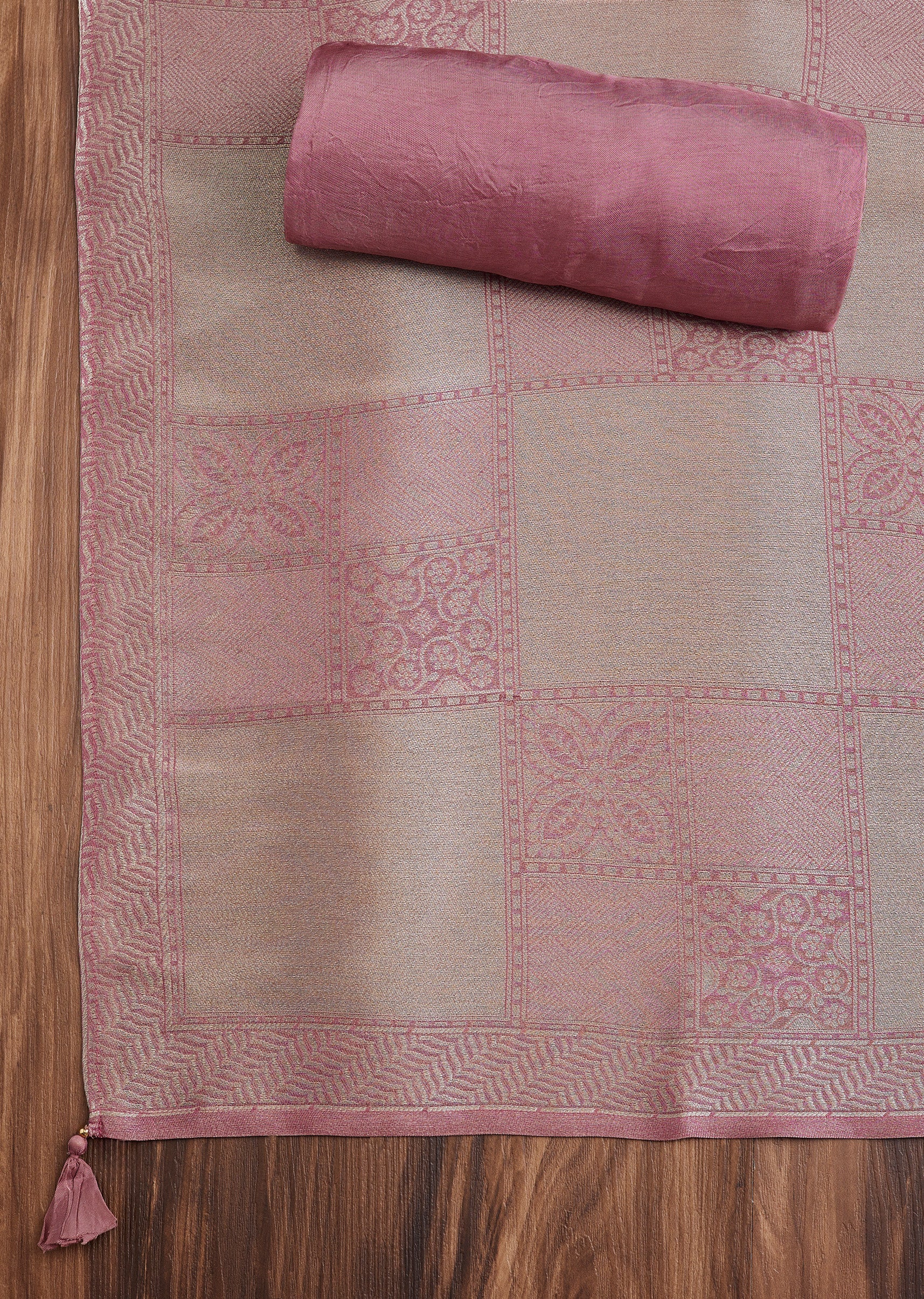 Graceful Pink Tissue Suit Set