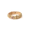 Gold Plated Pink Temple Bangles
