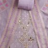 Purple Tissue Brocade Suit