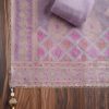 Purple Tissue Brocade Suit