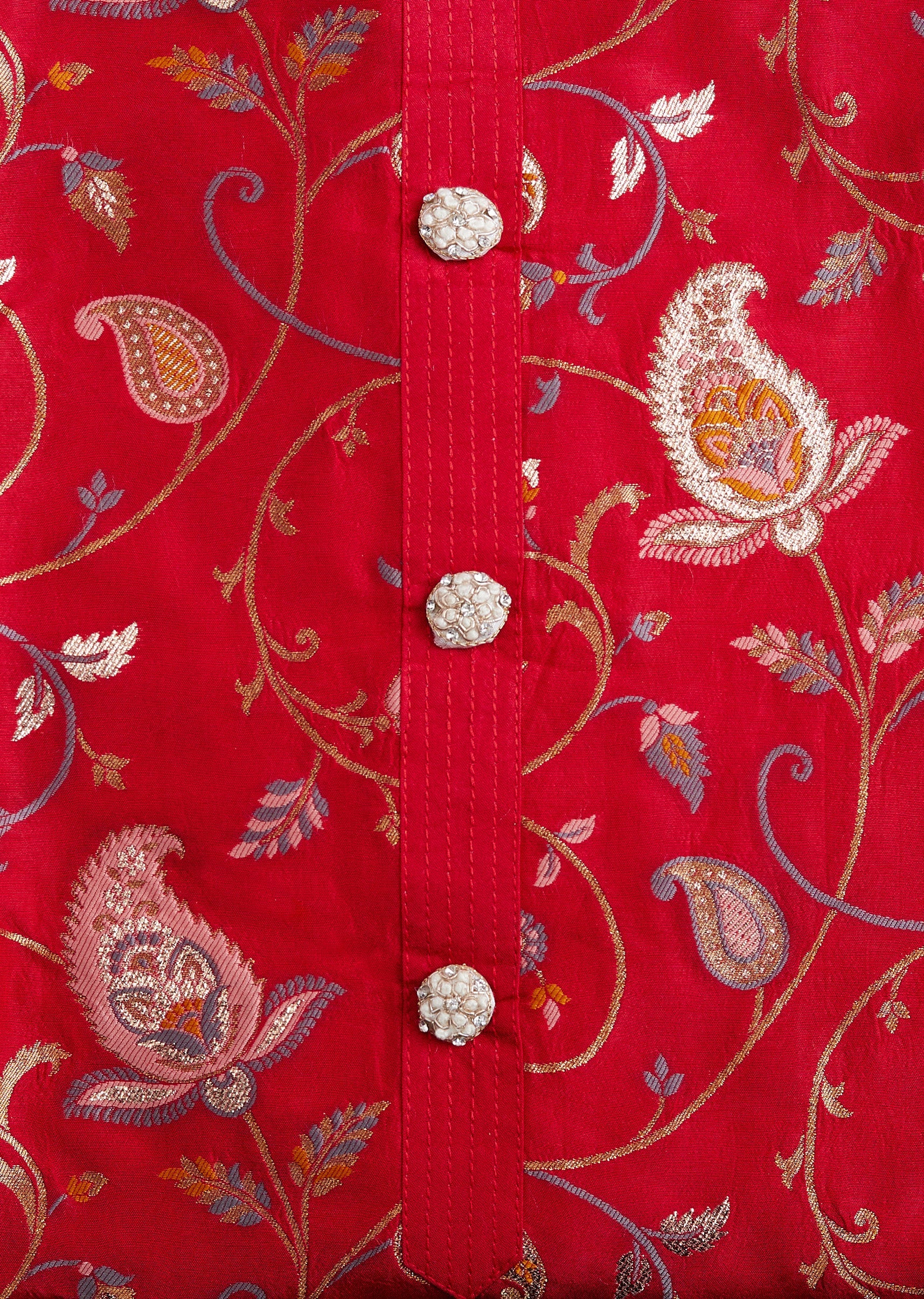 Red Brocade Suit