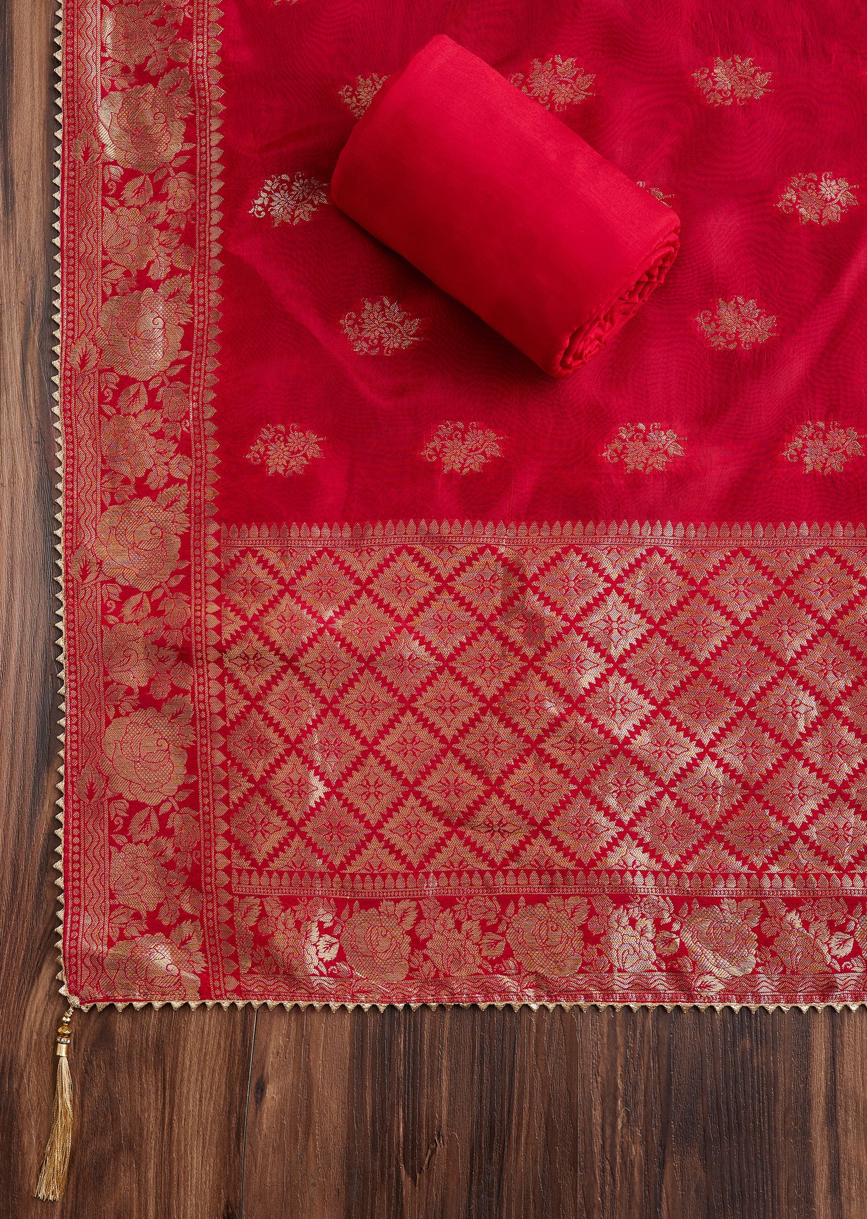 Red Brocade Suit