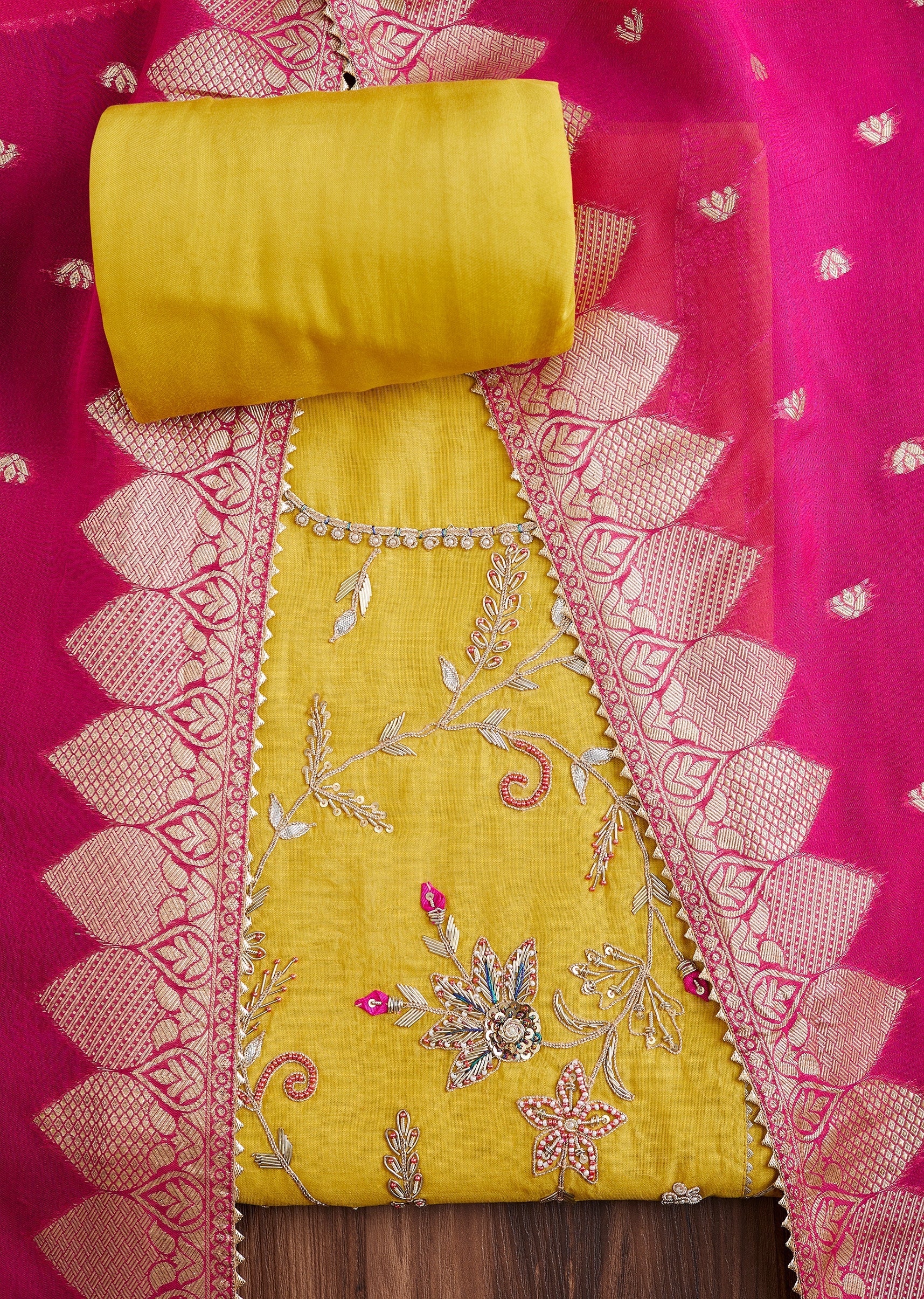 6423-mustard-tissue-suit-set-1.jpg Mustard Tissue Suit Set