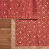 Orange Crepe Unstitched Suit With Dupatta and Bottom Fabric