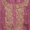 Purple Jacquard Unstitched Suit With Dupatta
