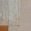 Sky Blue Satin Unstitched Suit With Dupatta
