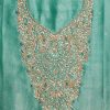Green Tissue Unstitched Suit Set with Dupatta