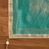 Green Tissue Unstitched Suit Set with Dupatta