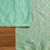Sea Green Chanderi Unstitched Suit With Dupatta