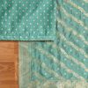 Unstitched Blue Chanderi Suit with Matching Dupatta