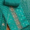 Noor Green Chanderi Unstitched Suit And Dupatta