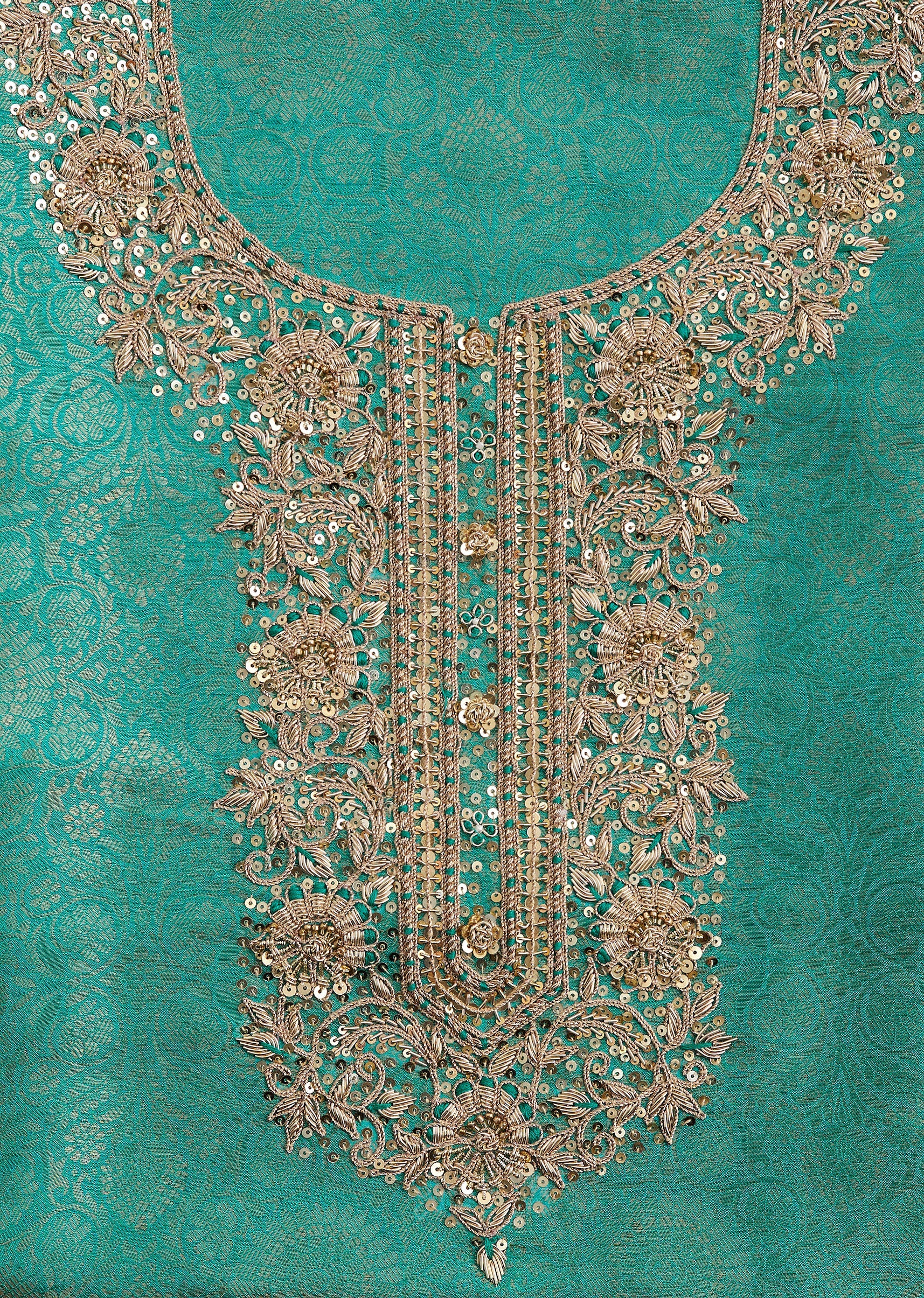 Teal Tissue Unstitched Suit