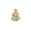 Gold Plated Green Chandbali Earrings