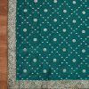 Peacock Blue Crepe Unstitched Suit With Dupatta and Bottom Fabric