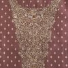 Maroon Chanderi Unstitched Suit