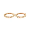 Gold Bangles With Floral Motifs And Green Red White Stones