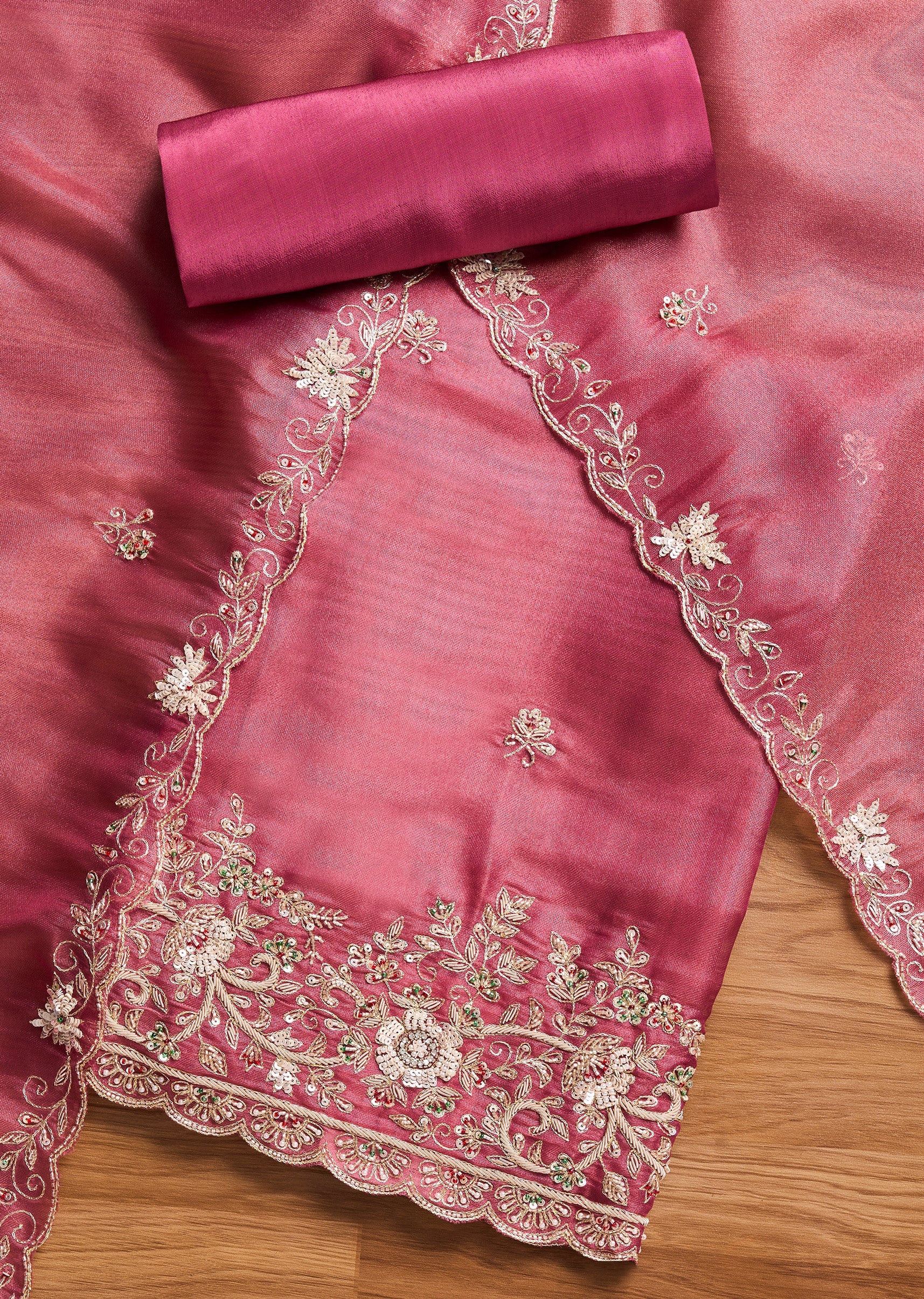 6451-pink-satin-unstitched-suit-with-dupatta-1.jpg Pink Satin Unstitched Suit With Dupatta