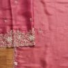 Pink Satin Unstitched Suit With Dupatta